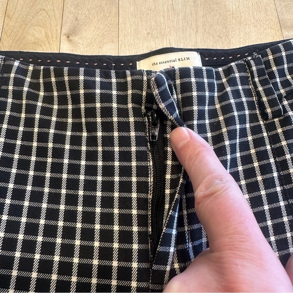 Anthropologie Gingham Plaid Essential Slim Size2 Academia Preppy Mean Girls Punk - Picture 7 of 14
